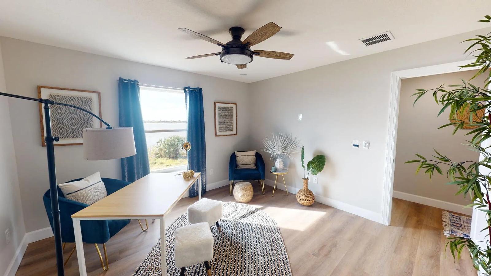 Office in a new home in Massachusetts